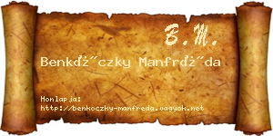 Benkóczky Manfréda névjegykártya